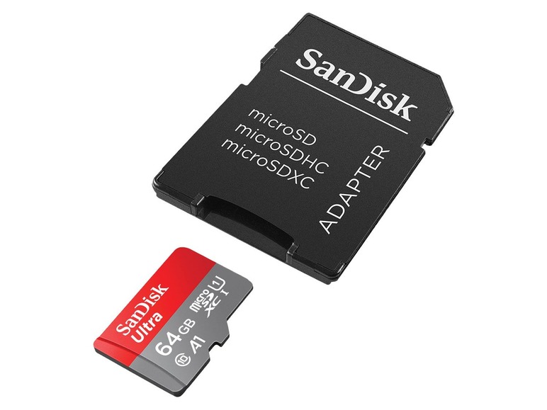  Zobrazit na celou obrazovku Paměťová karta SanDisk A1 microSDXC 64 GB s SD adaptérem - Obrázek 2