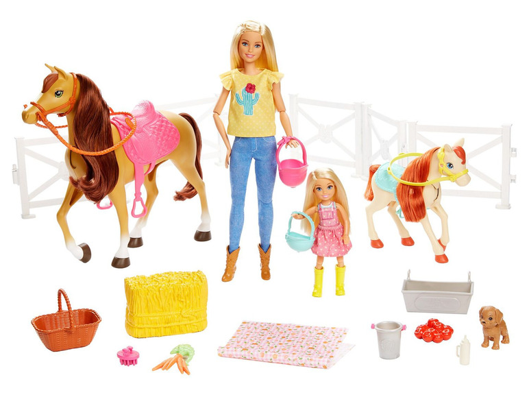  Zobrazit na celou obrazovku Jezdecká sada Barbie s koněm a poníkem - Obrázek 1