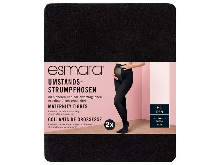 Černé těhotenské punčochy esmara.