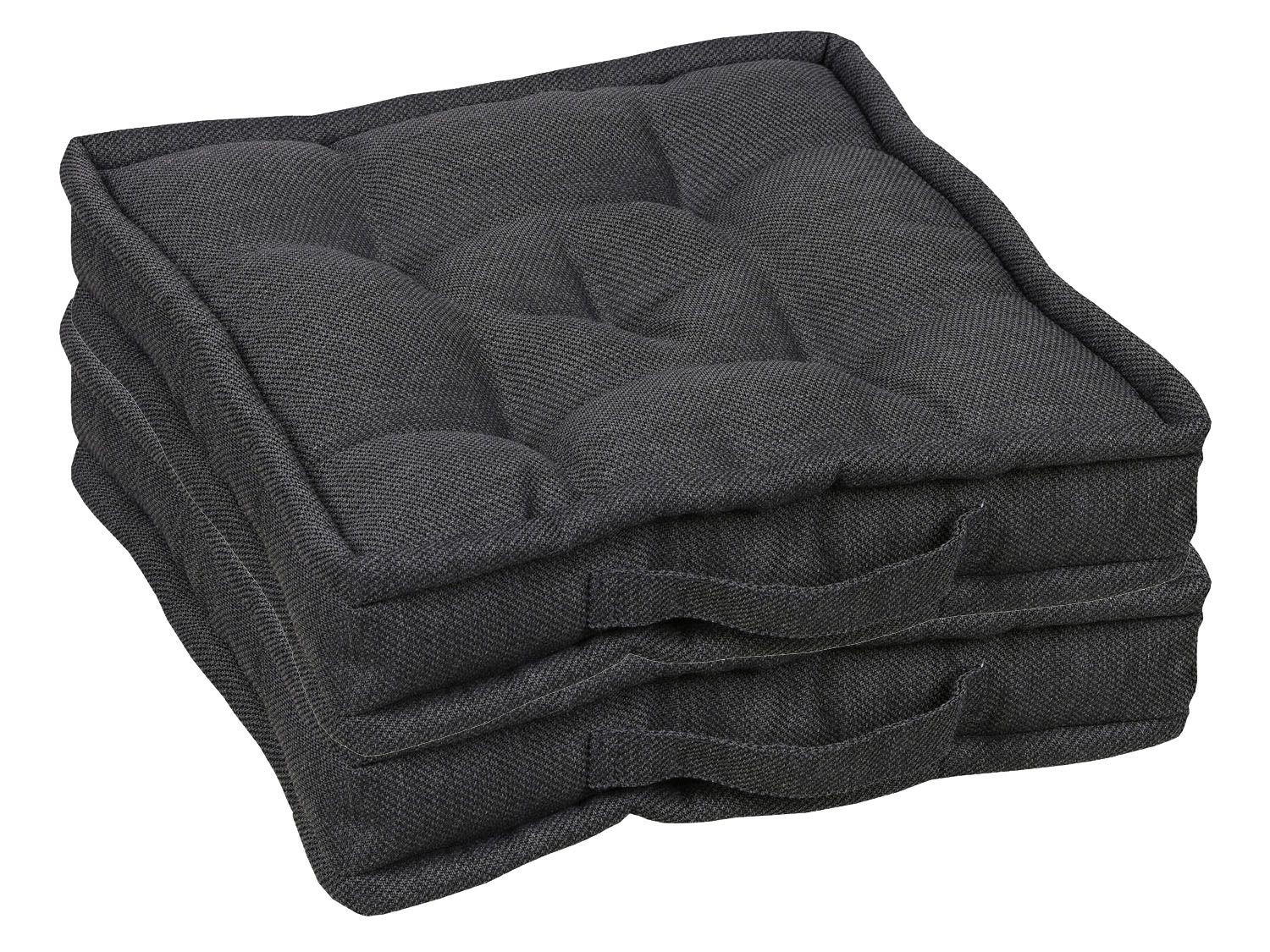 Go-De Textil Sada zahradních podsedáků Uni (polštářek, 2 kusy, antracitová)