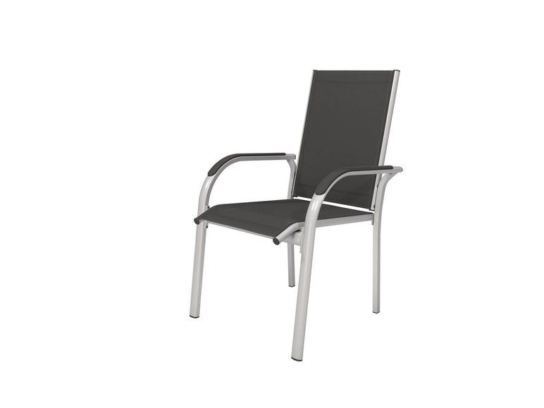  Zobrazit na celou obrazovku florabest Stohovatelná hliníková židle ALU, stříbrná/šedá - Obrázek 1