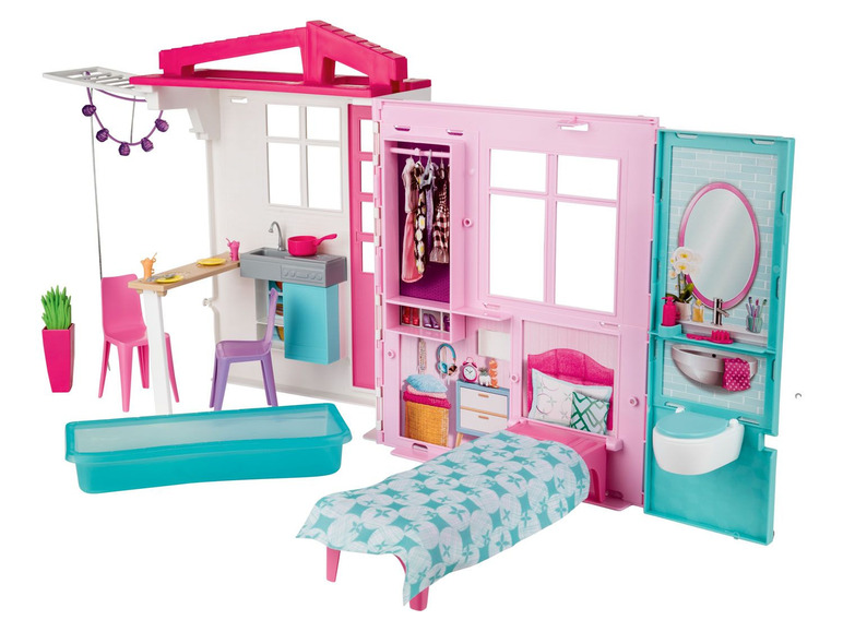  Zobrazit na celou obrazovku Barbie Prázdninový dům s nábytkem a panenkou - Obrázek 5