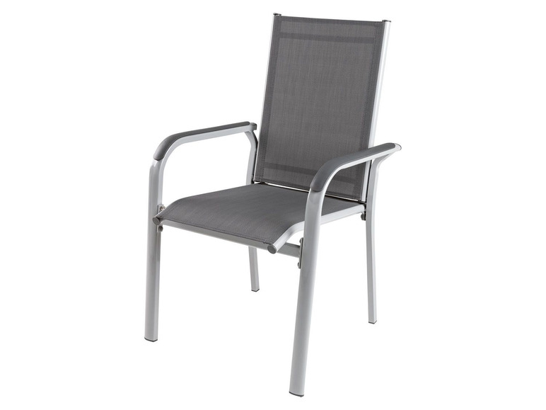  Zobrazit na celou obrazovku florabest Stohovatelná hliníková židle ALU, stříbrná/šedá - Obrázek 1