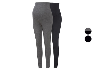 esmara® Dámské těhotenské legíny BIO, 2 kusy
