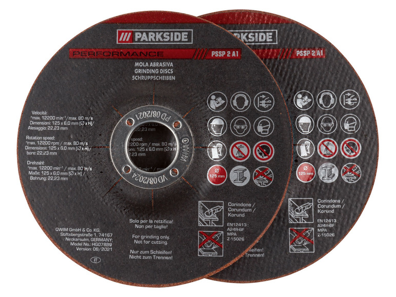  Zobrazit na celou obrazovku PARKSIDE PERFORMANCE® Řezný kotouč PTP 6 A1 / Hrubovací kotouč PSSP 2A1 - Obrázek 2