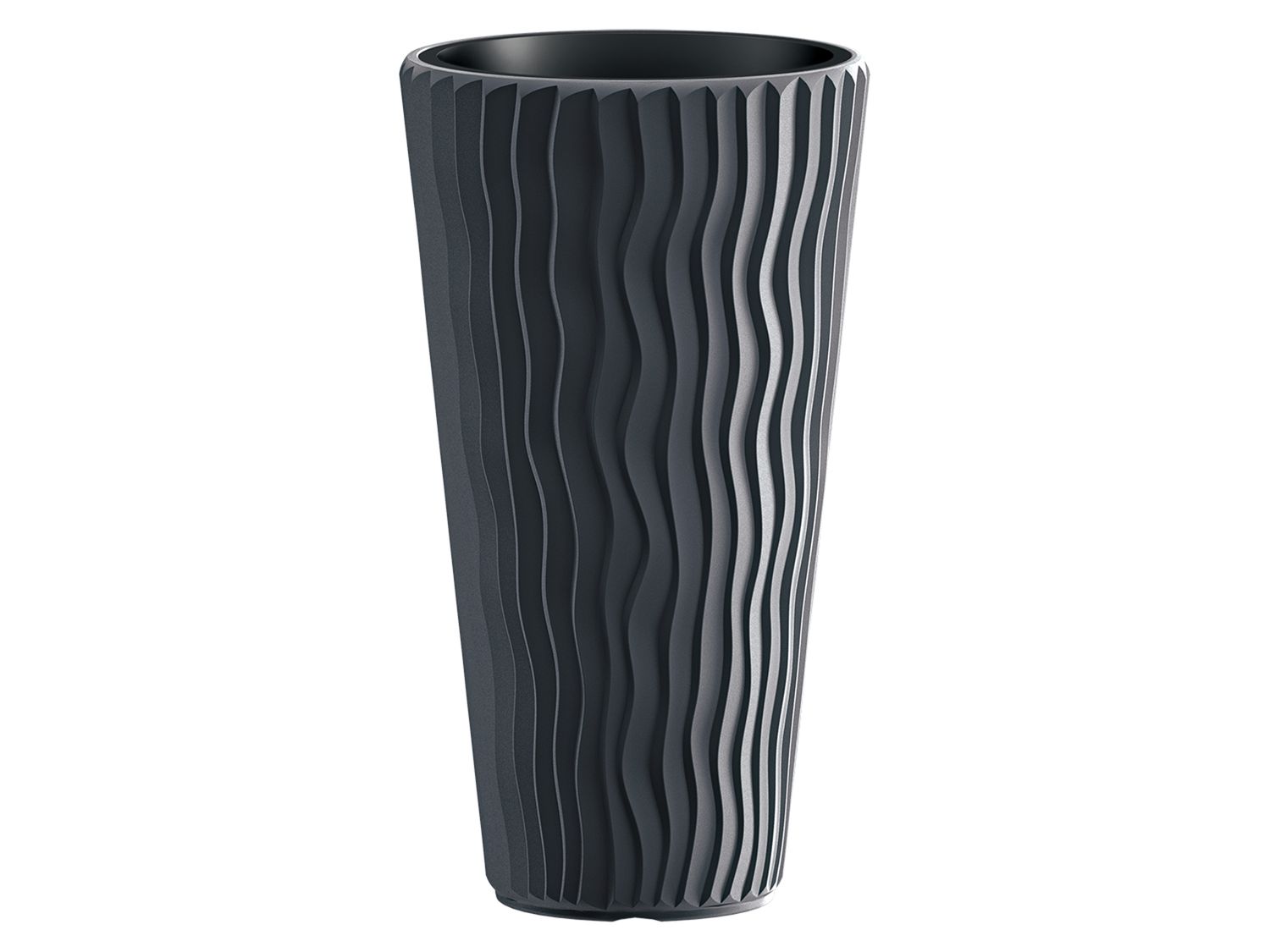 Prosperplast Květináč s vložkou Sandy Slim (antracitová, Š 30 x V 53 x H 30 cm)