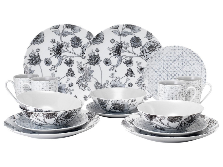  Zobrazit na celou obrazovku vanWell Porcelánový jídelní servis, 16dílný - Obrázek 1