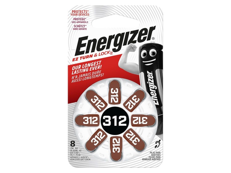  Zobrazit na celou obrazovku Energizer Baterie do naslouchadel 312 DP, 8 kusů - Obrázek 1
