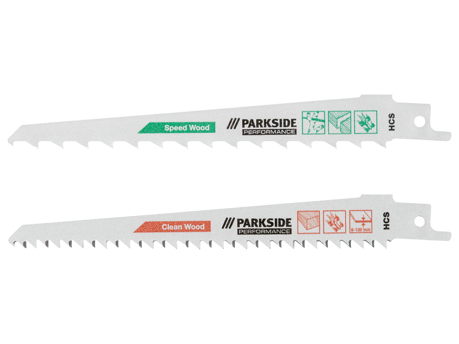 Parkside Performance® Sada pilových listů pro pilu ocasku Pfszp 3 A1, 2dílná (dřevo / plast)