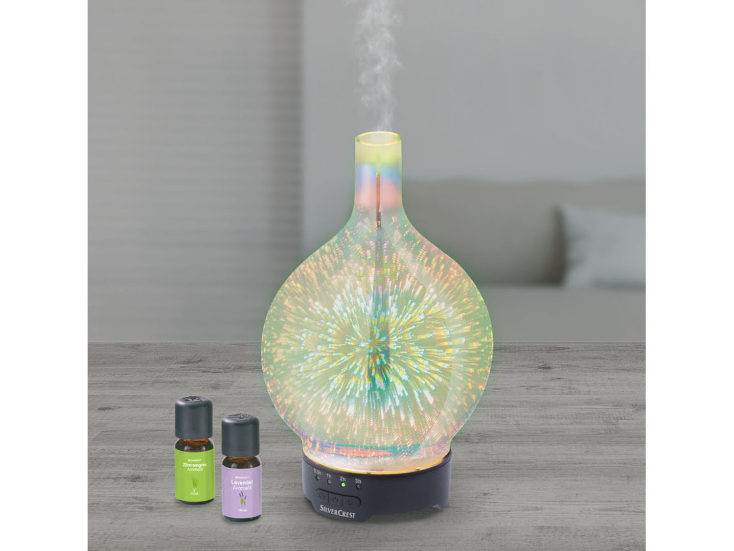 SILVERCREST Ultrazvukový skleněný aroma difuzér