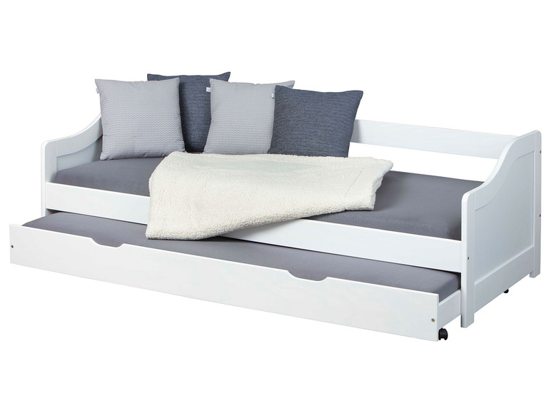  Zobrazit na celou obrazovku Inter Link Rozkládací pohovka s postelí Leonie, 90 x 200 cm, bílá - Obrázek 1