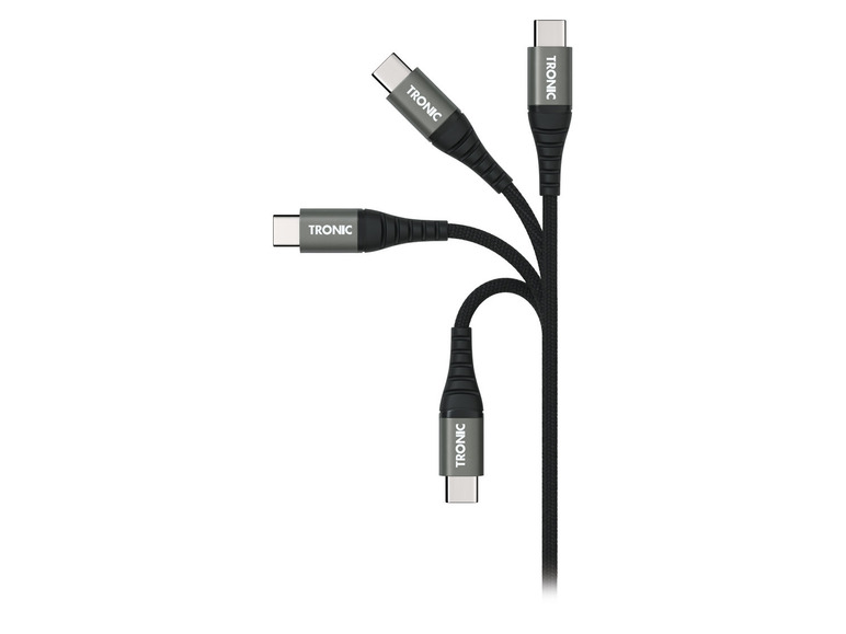  Zobrazit na celou obrazovku TRONIC® Datový a nabíjecí kabel USB-C, 1 m, 480 Mbps, textilní, kovový konektor - Obrázek 5