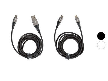 TRONIC® Datový a nabíjecí kabel USB-C, 1 m, 480 Mbps, textilní, kovový konektor