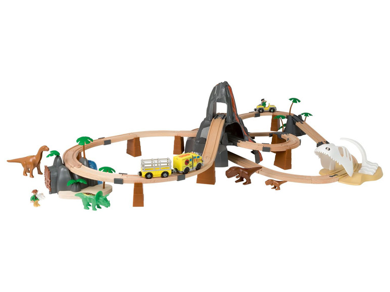  Zobrazit na celou obrazovku Playtive Dřevěná železnice Dinopark / Hlavní nádraží / Městská doprava - Obrázek 2