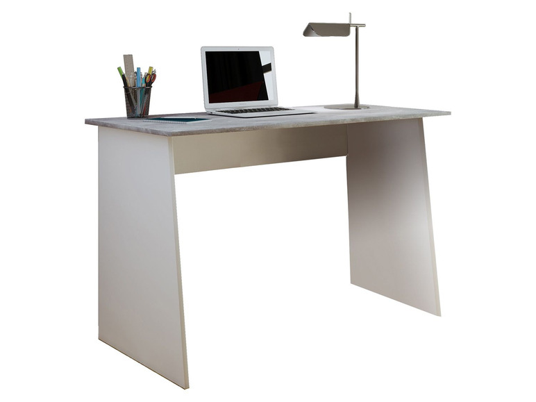 VCM Pracovní stůl Masola (, šířka 110 cm, bílá / betonový dekor)