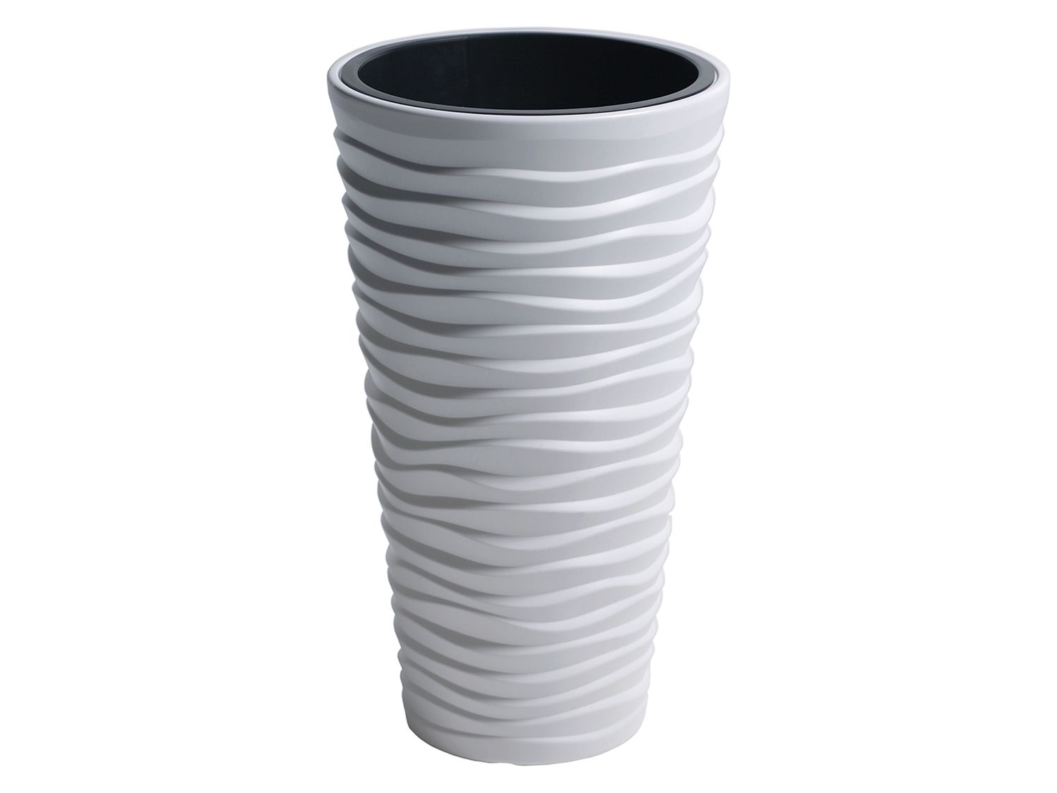 Prosperplast Květináč s vložkou Sand Slim (bílá, Š 35 x V 62 x H 35 cm)