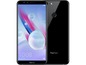Černý smartphone Honor s rozsvíceným displejem