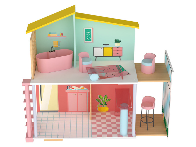  Zobrazit na celou obrazovku Playtive Dřevěný domeček pro Fashion panenky - Obrázek 2
