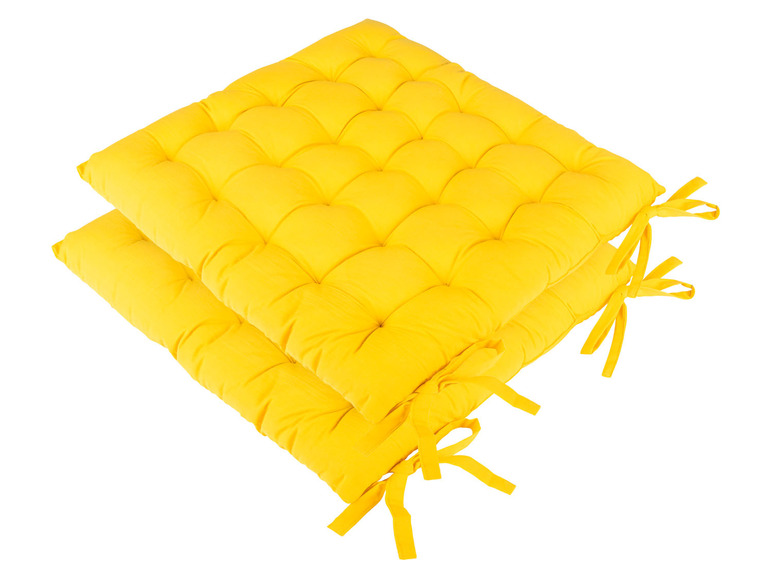  Zobrazit na celou obrazovku LIVARNO home Polstrovaný podsedák, 40 x 40 cm, 2 kusy - Obrázek 1