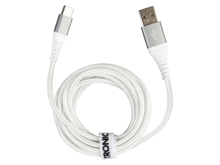  Zobrazit na celou obrazovku TRONIC® Datový a nabíjecí kabel USB-C, 1 m, 480 Mbps, textilní, kovový konektor - Obrázek 6