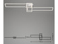 Moderní LED stropní svítidlo se čtvercovým tvarem, šířka 1100 mm, výška 350 mm.