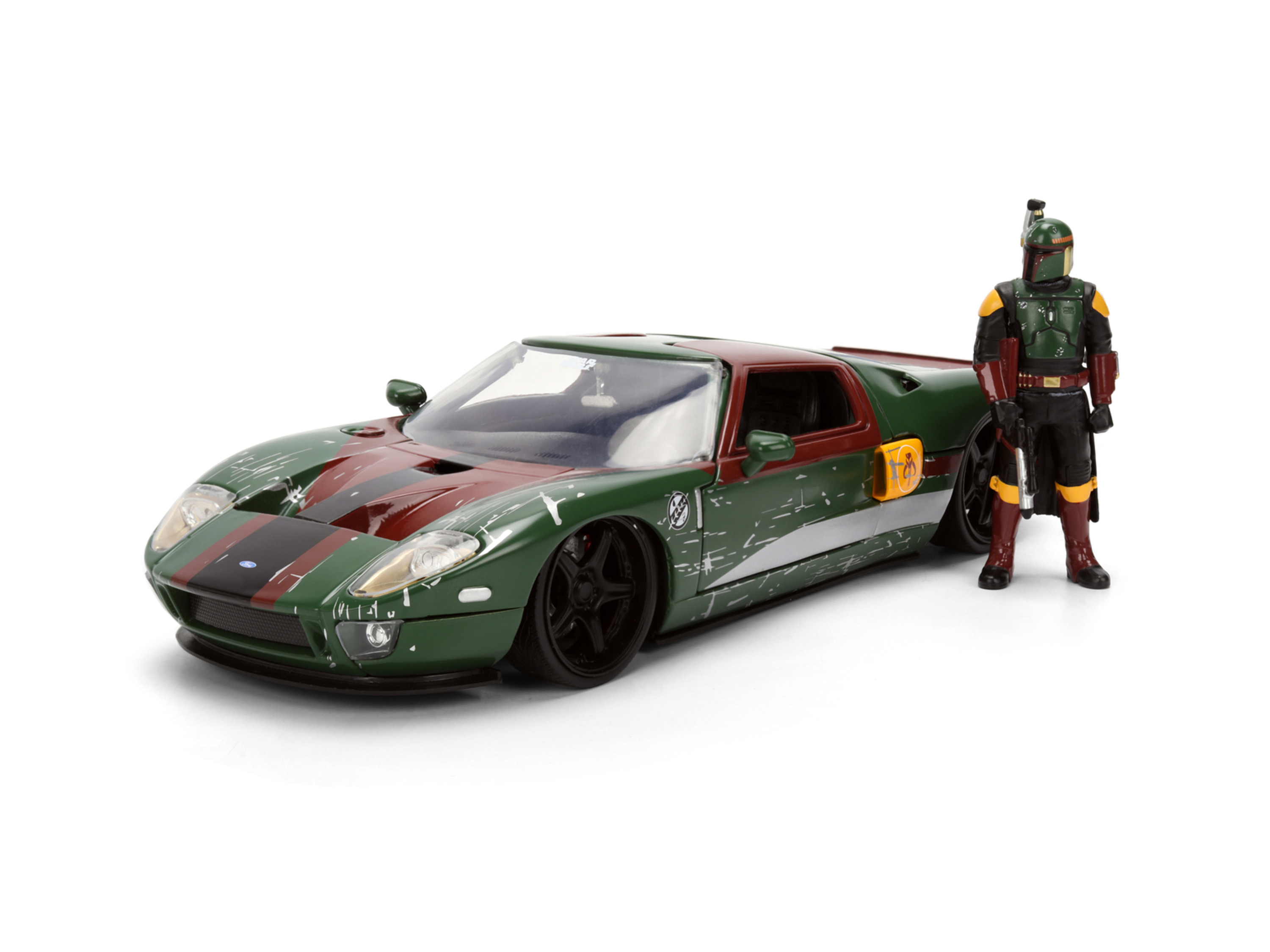 Jada Model auta Star Wars, měřítko 1:24 (Boba Fett, Ford GT z roku 2005)
