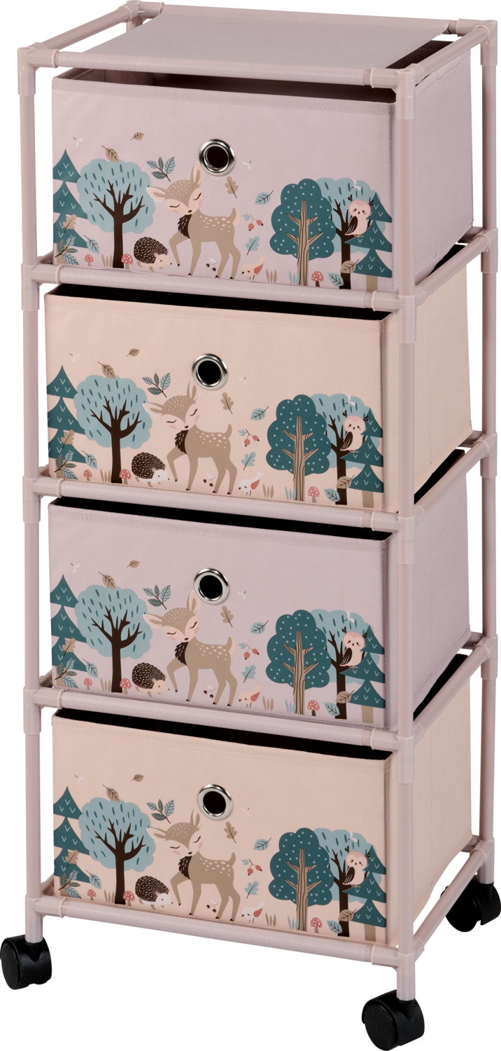 Livarno® Regál na kolečkách pro děti, 35 x 26 x 82,5 cm (srnka)