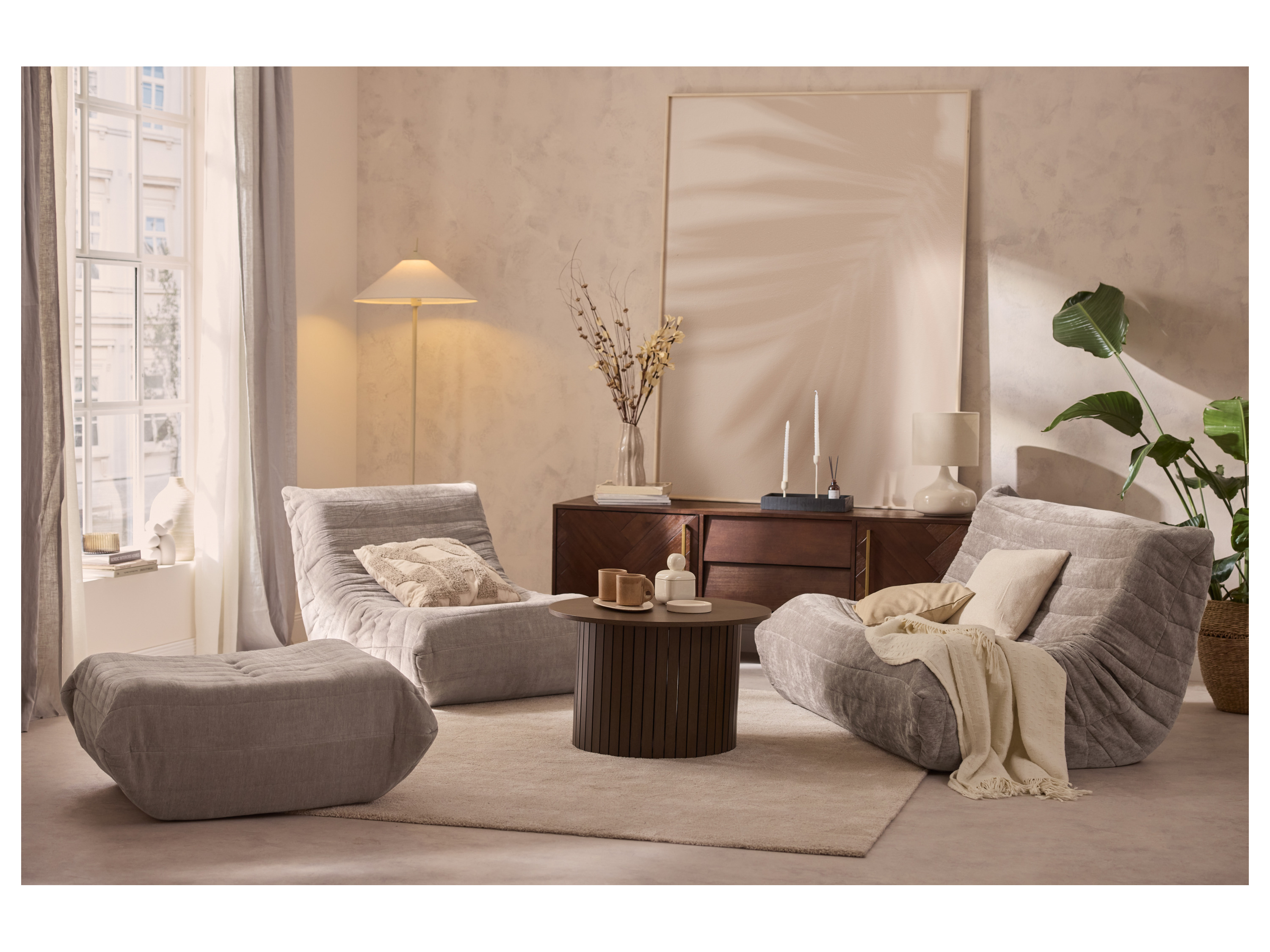 Livarno® Interiérová lounge pohovka , béžová