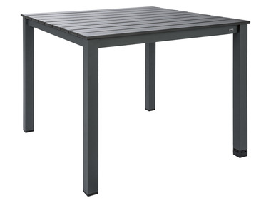 LIVARNO home Hliníkový zahradní stůl Valencia, 90 x 90 cm, šedá