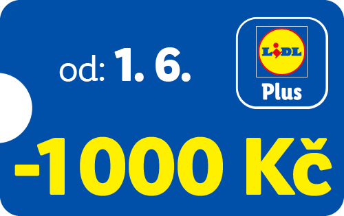 Od 1.6. -1000 Kč. Znak Plus.