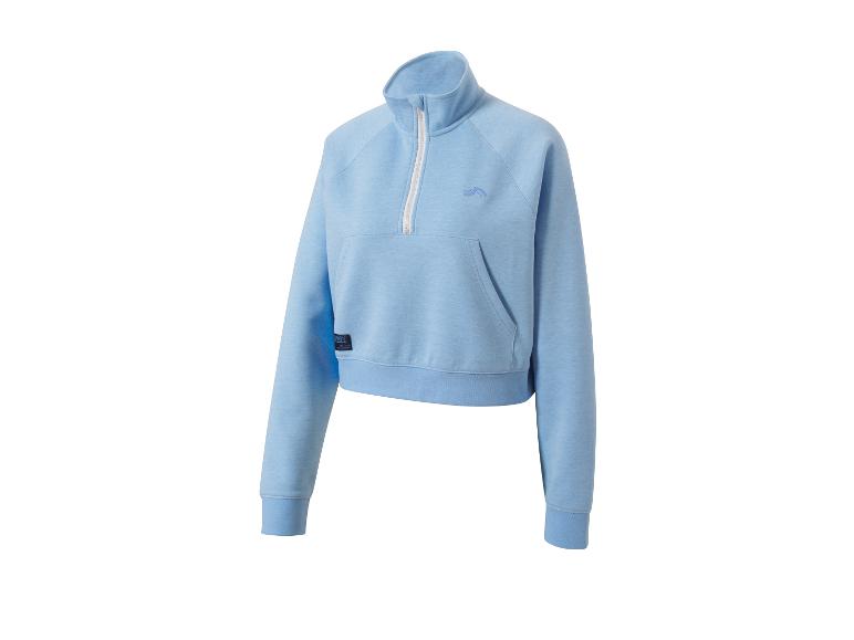 Světle modrá crop mikina se zipem od The North Face.