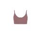 Fialový crop top s tenkými ramínky