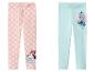 Dětské legíny Minnie Mouse s růžovými puntíky a modré legíny Stitch a Angel