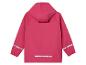 Růžová nepromokavá bunda s reflexními detaily.