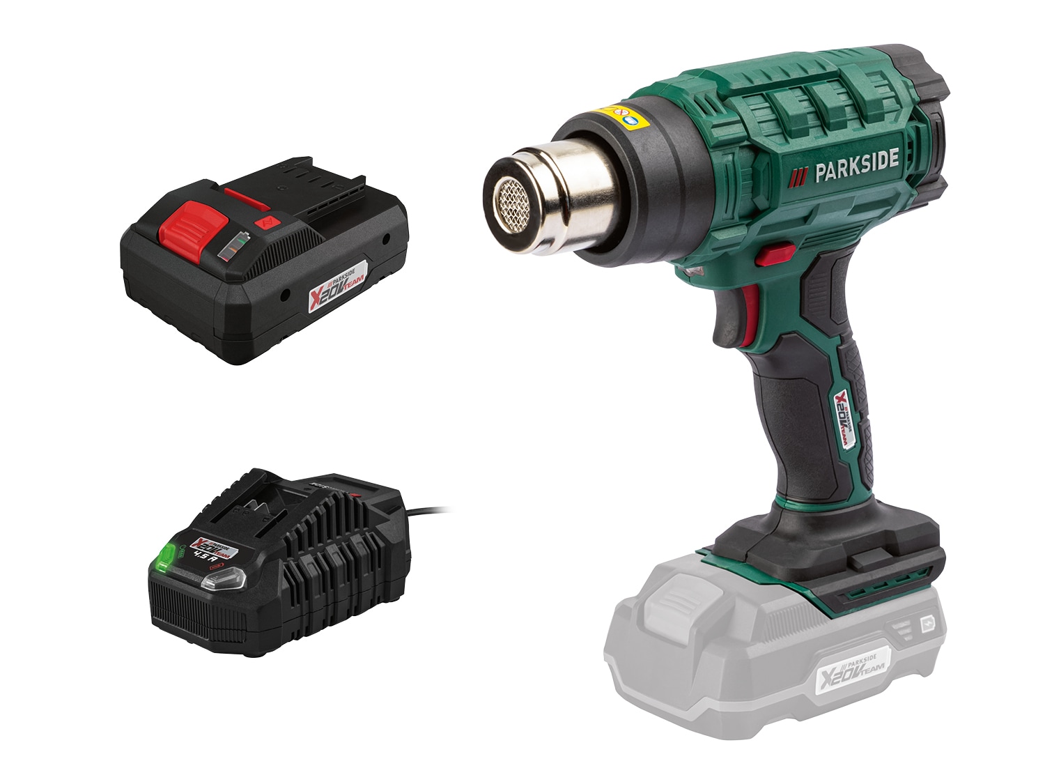 PARKSIDE® Aku horkovzdušná pistole PHLGA 20-Li B1, Smart 4 Ah