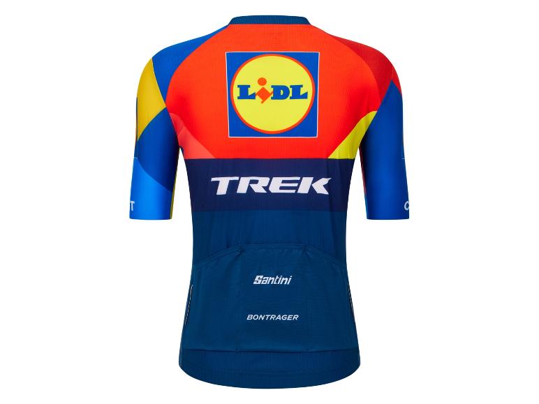 Cyklistický dres Trek, Lidl, Santini a Bontrager.
