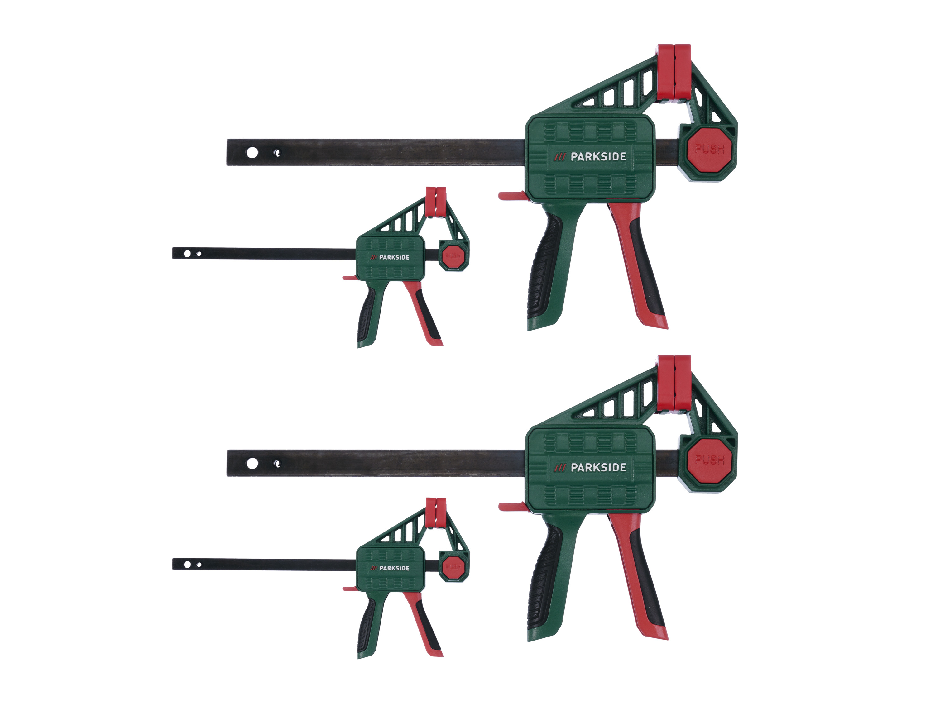 Parkside® Sada jednoručních svorek, 2dílná / 4dílná (Jednoruční svorky, 4dílná sada)