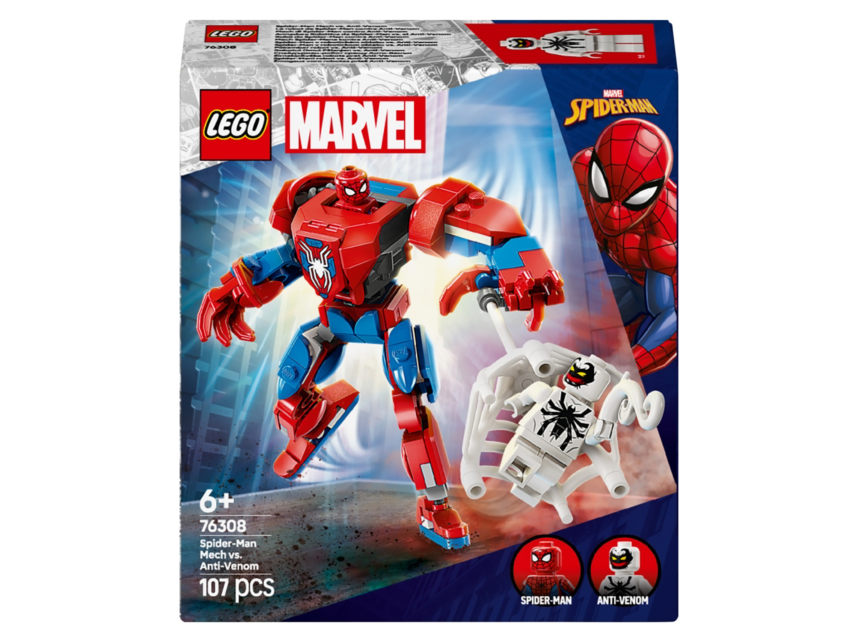 LegoÂ® Marvel Super Heroes 76308 Spider-Man v robotickĂ©m obleku vs. Anti-Venom