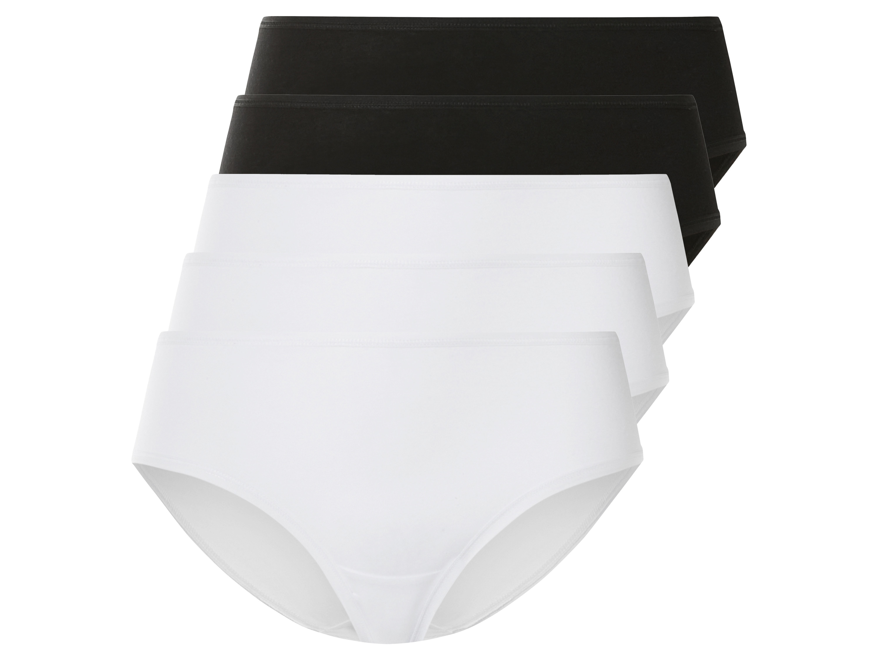 esmara® Dámské kalhotky, 5 kusů (černá/bílá, M(40/42))