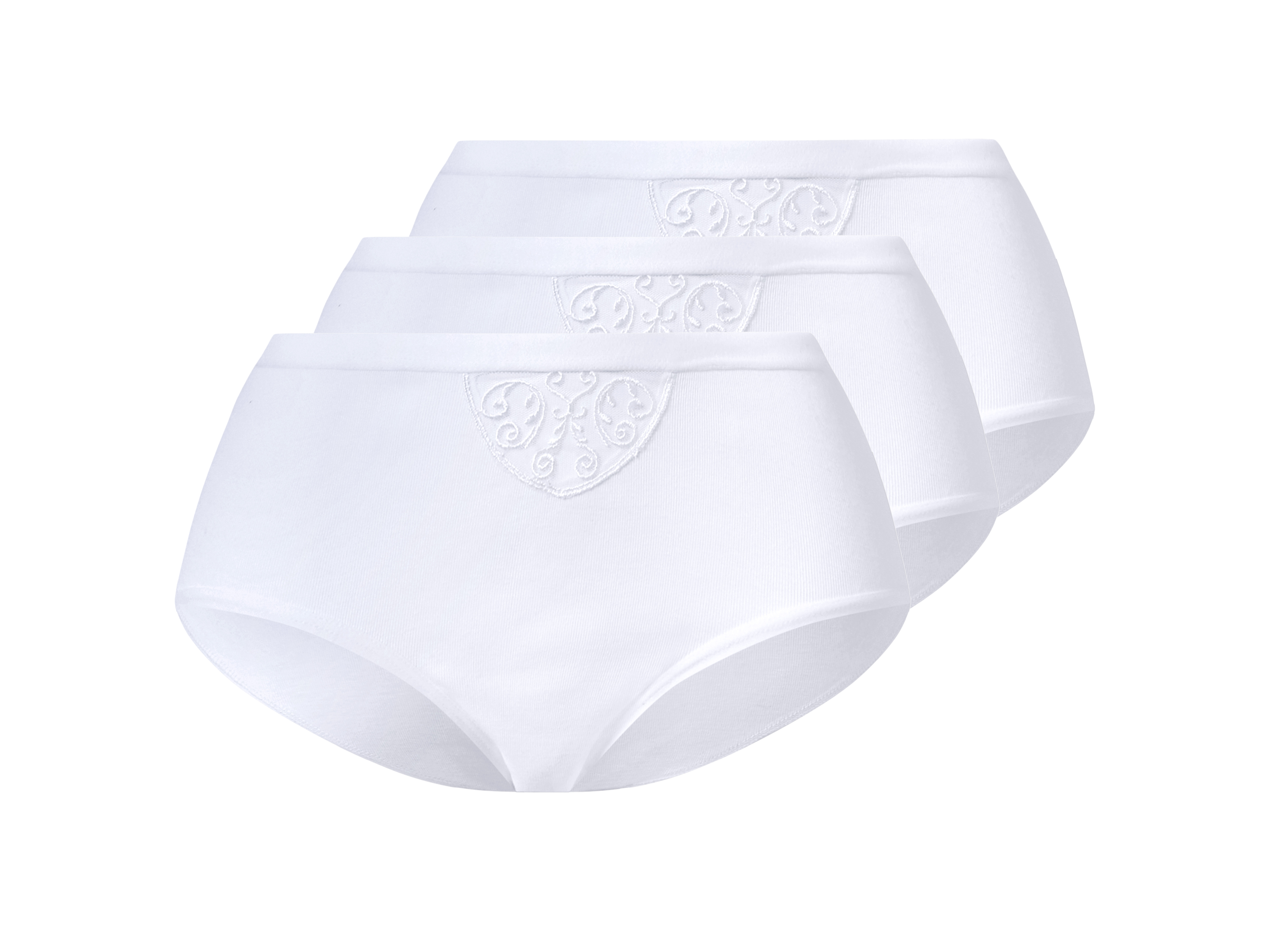 esmara® Dámské kalhotky, 3 kusy (bílá, L(44/46))