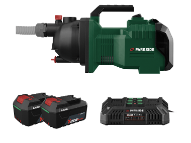PARKSIDE® Aku zahradní čerpadlo PAGP 3000 B2, 2x 4 Ah