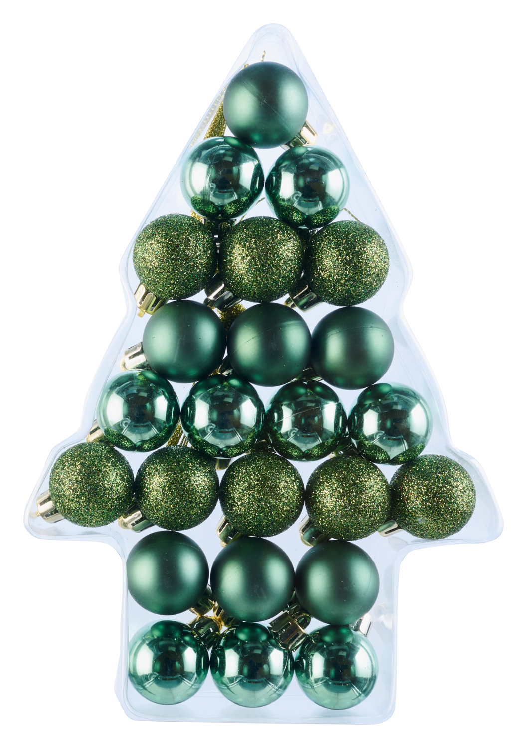 Livarno home Sada vánočních ozdob, 24dílná (zelená)