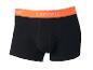Černé boxerky Lacoste s oranžovým pruhem.