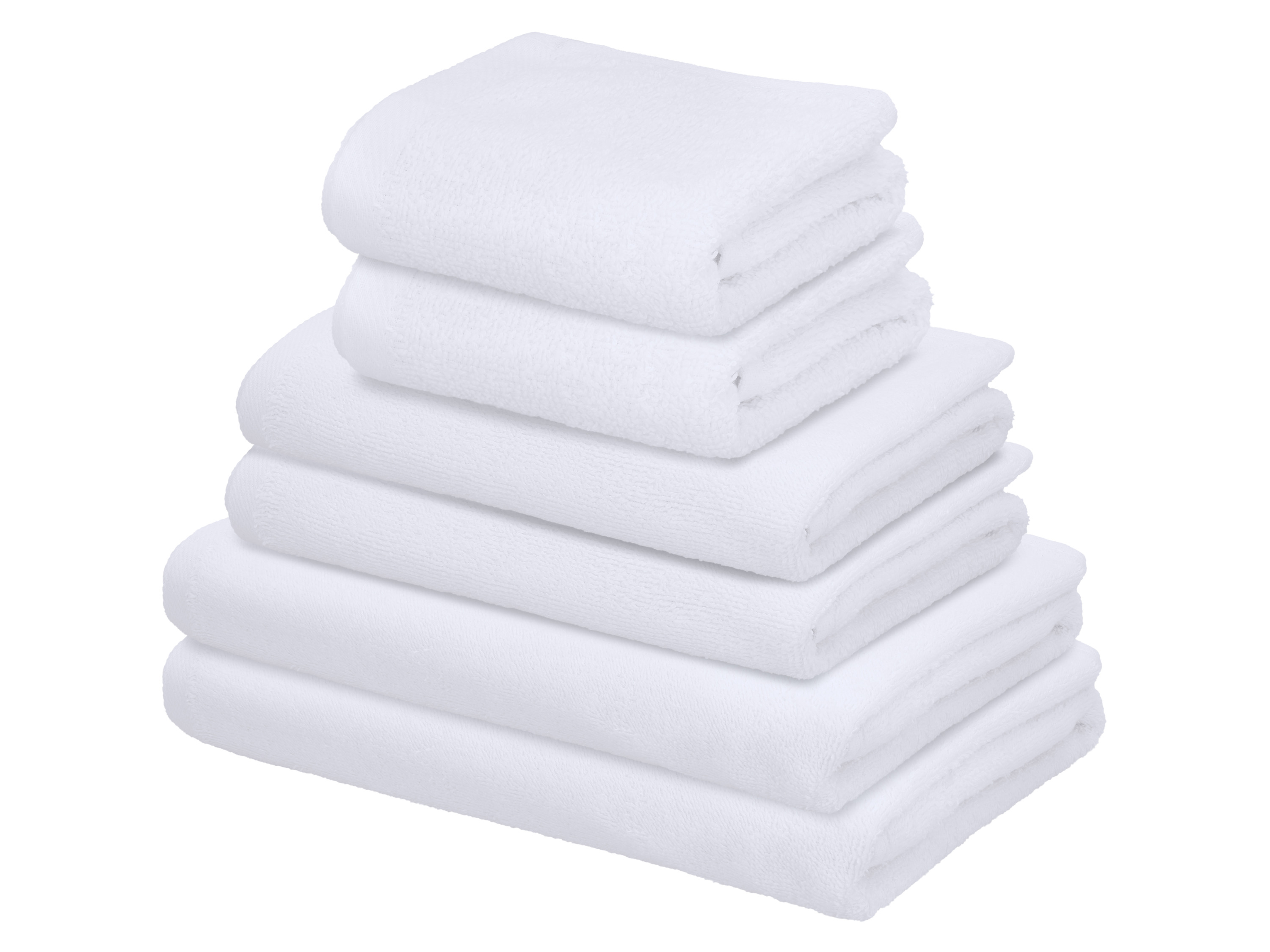 Livarno® Sada froté ručníků, 6dílná (bílá)
