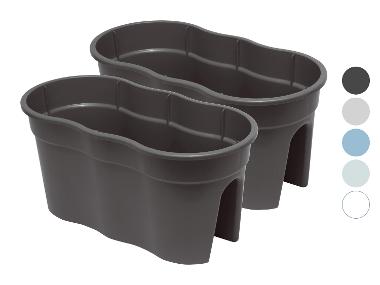 KHW Balkonový truhlík »Flowerclip XL«, sada 2 ks