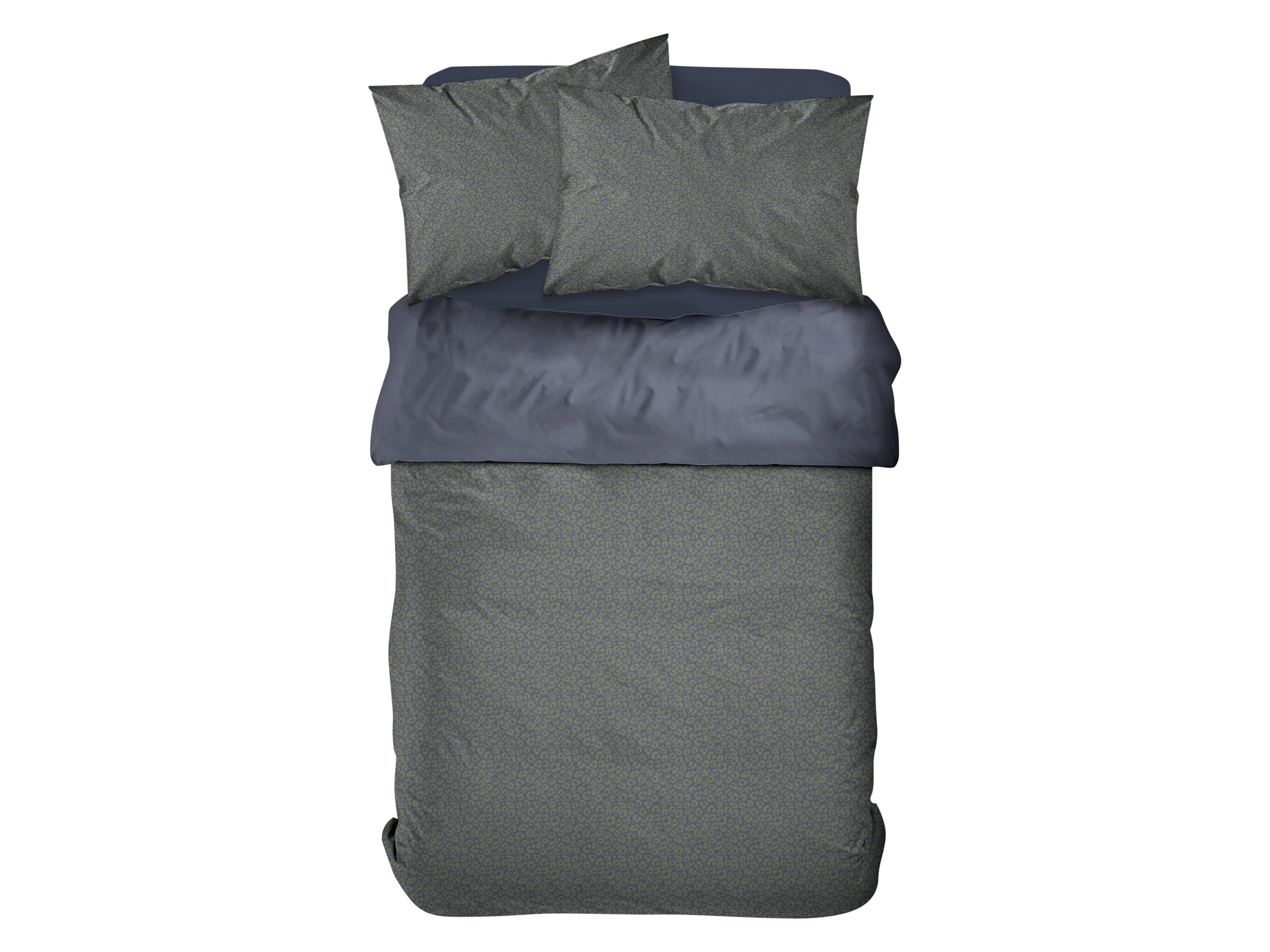 Today Ložní povlečení Renforcé, 200 x 220 cm, 70 x 90 cm (leopardí vzor / zelená)