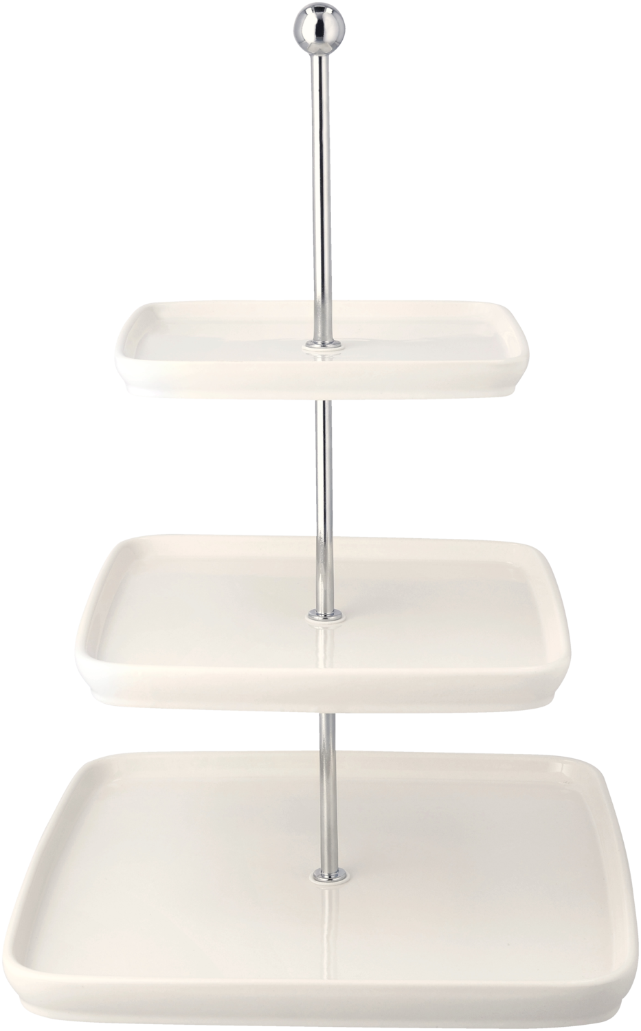 Silvercrest® Porcelánový etažér, 3patrový (hranatá)