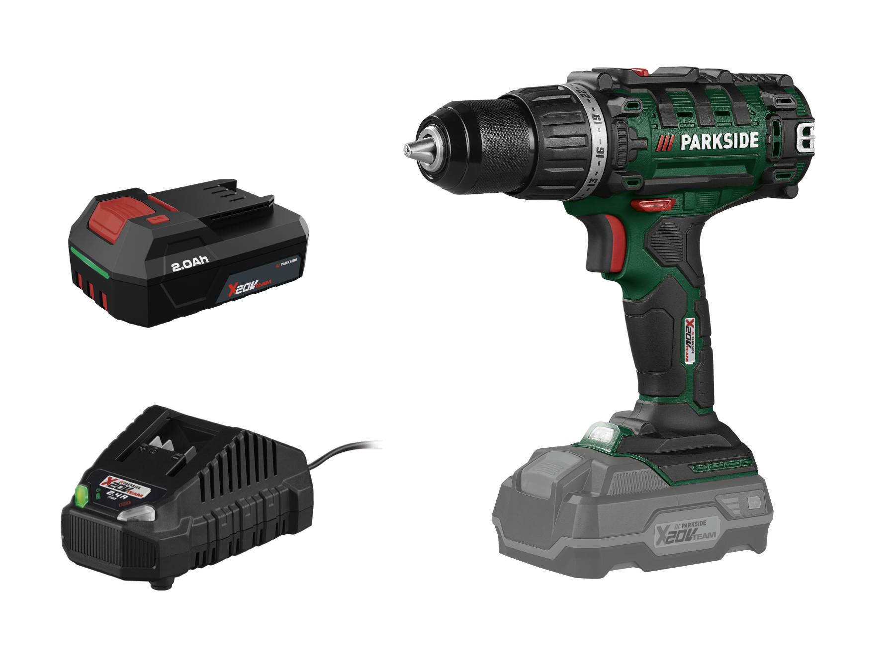 Parkside® Aku šroubovák Pabs 20 Li I9, 2 Ah