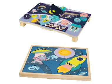 Playtive Deska s aktivitami / Vesmírné puzzle
