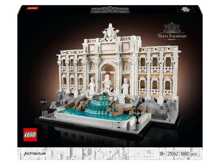 Krabička LEGO Architecture s modelem fontány Trevi.